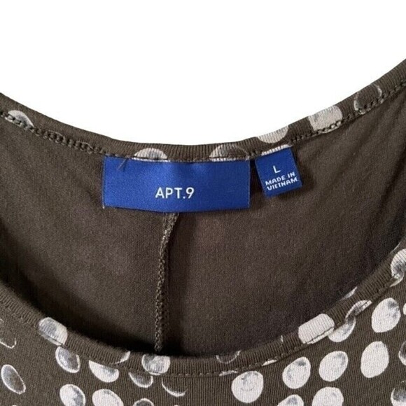 𝅺Apt 9 Green Fading Dots Tank Dress Size Large - Picture 5 of 6